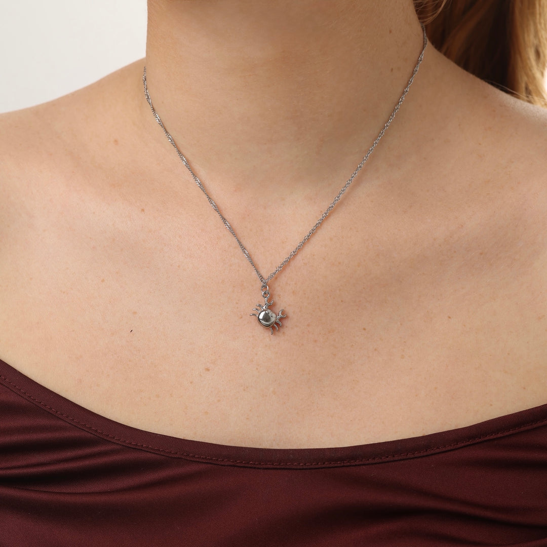Clea - Collana Granchio Acciaio Inossidabile