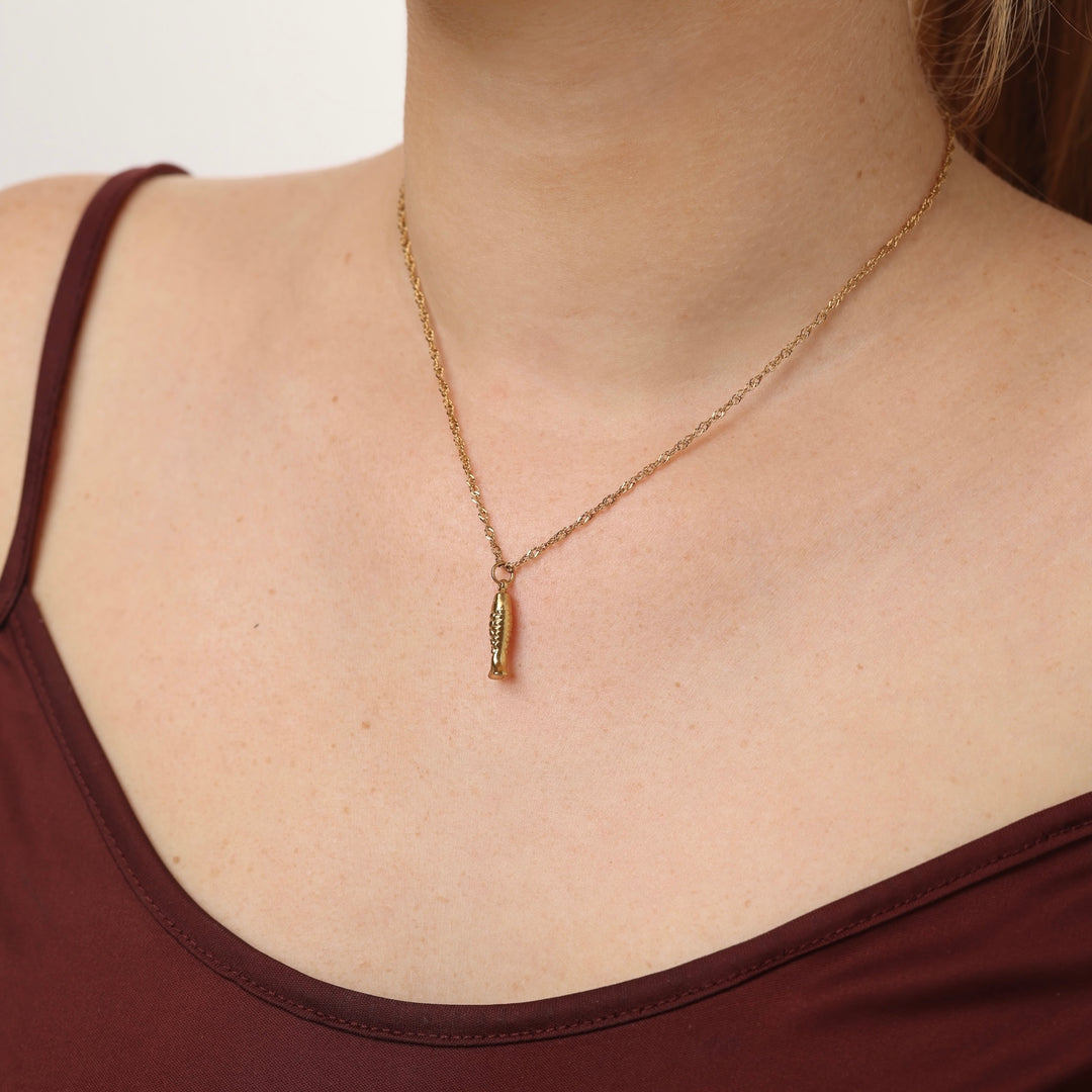 Erna - Collana con Pesce in Acciaio Inossidabile