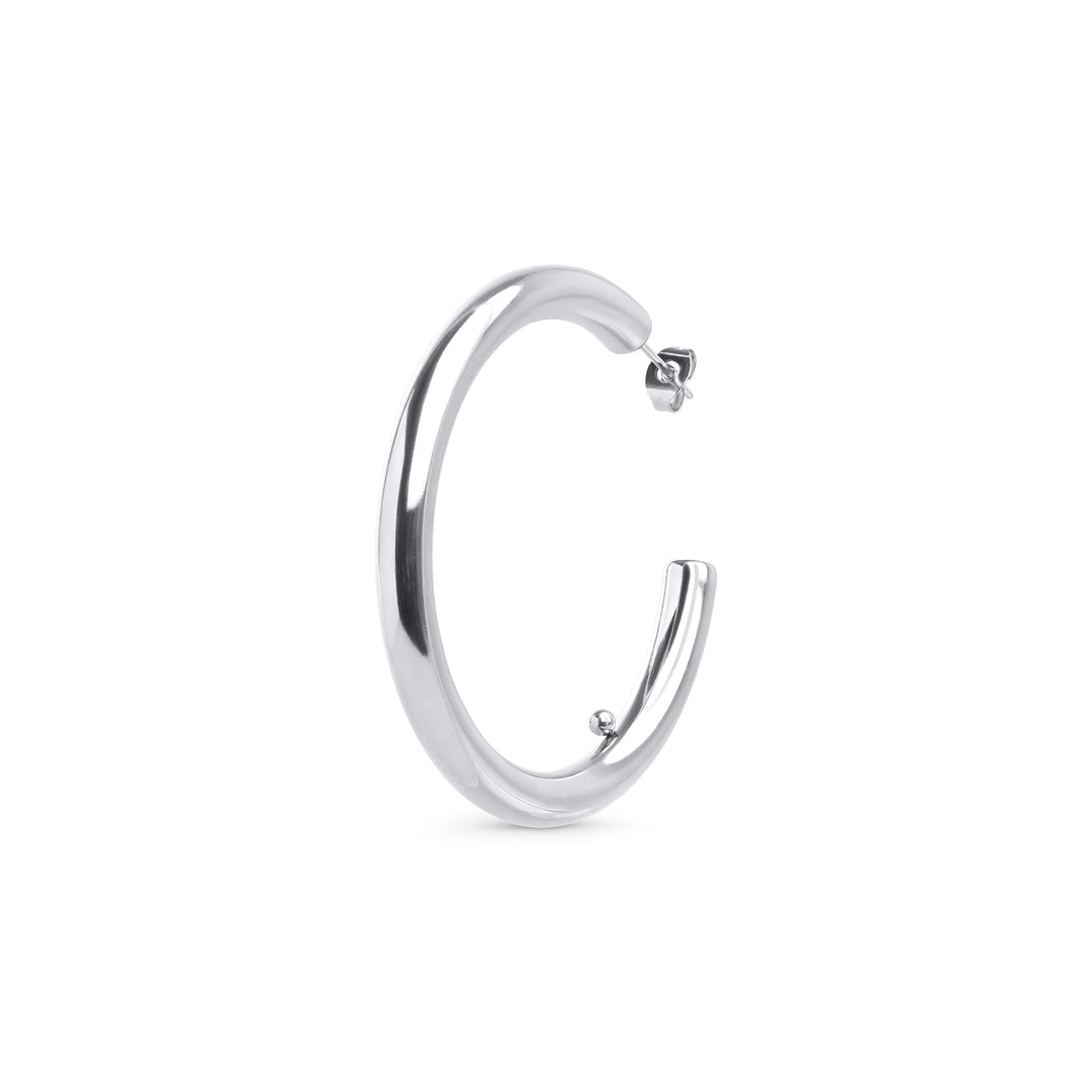 Orecchini a bottone Hoops Peg in acciaio inossidabile elegante
