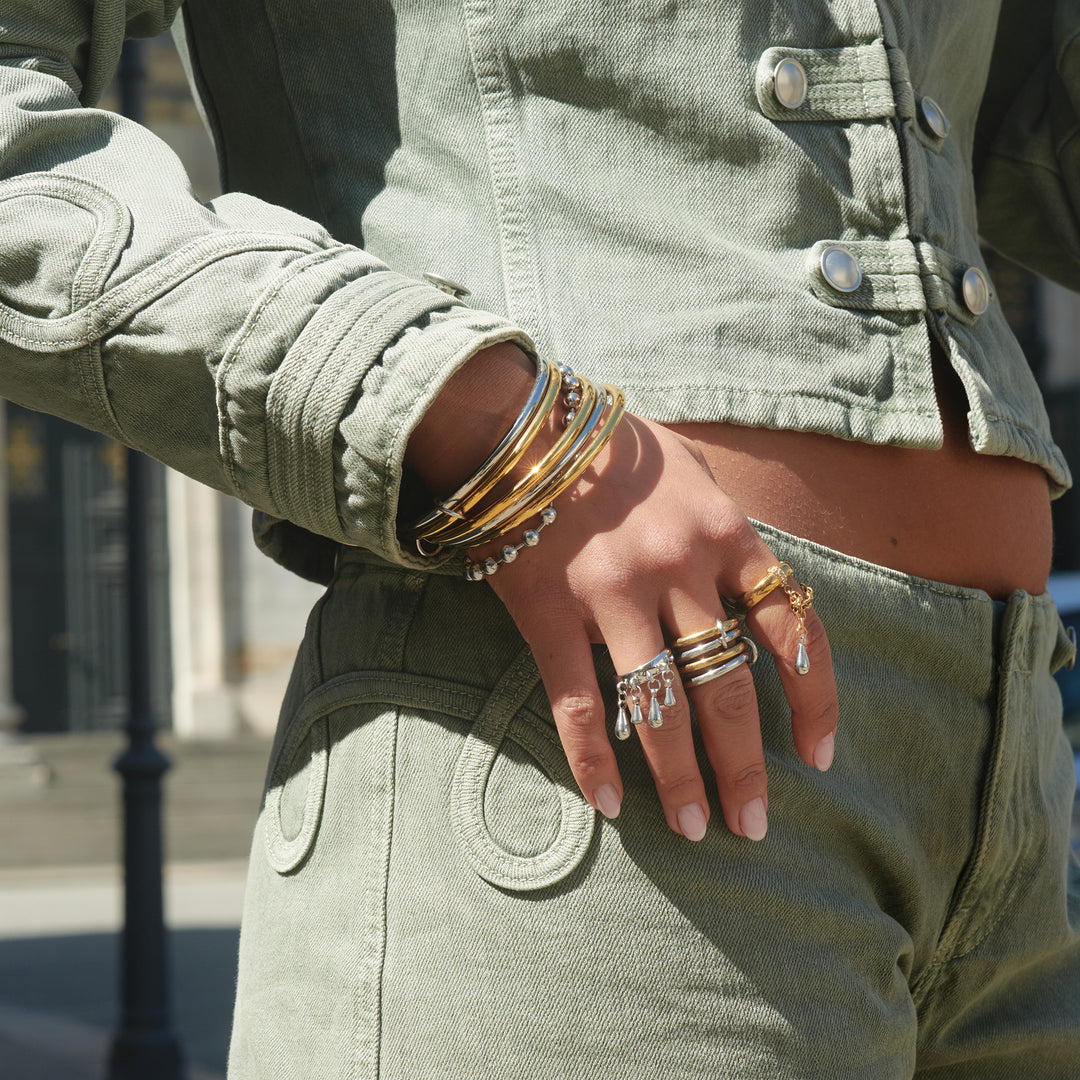 Billie - Bracciale con Perline in Metallo Acciaio Inossidabile
