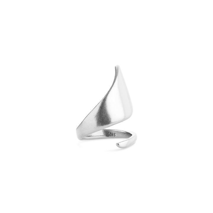 Ban - Anello avvolgente scultoreo in acciaio inox