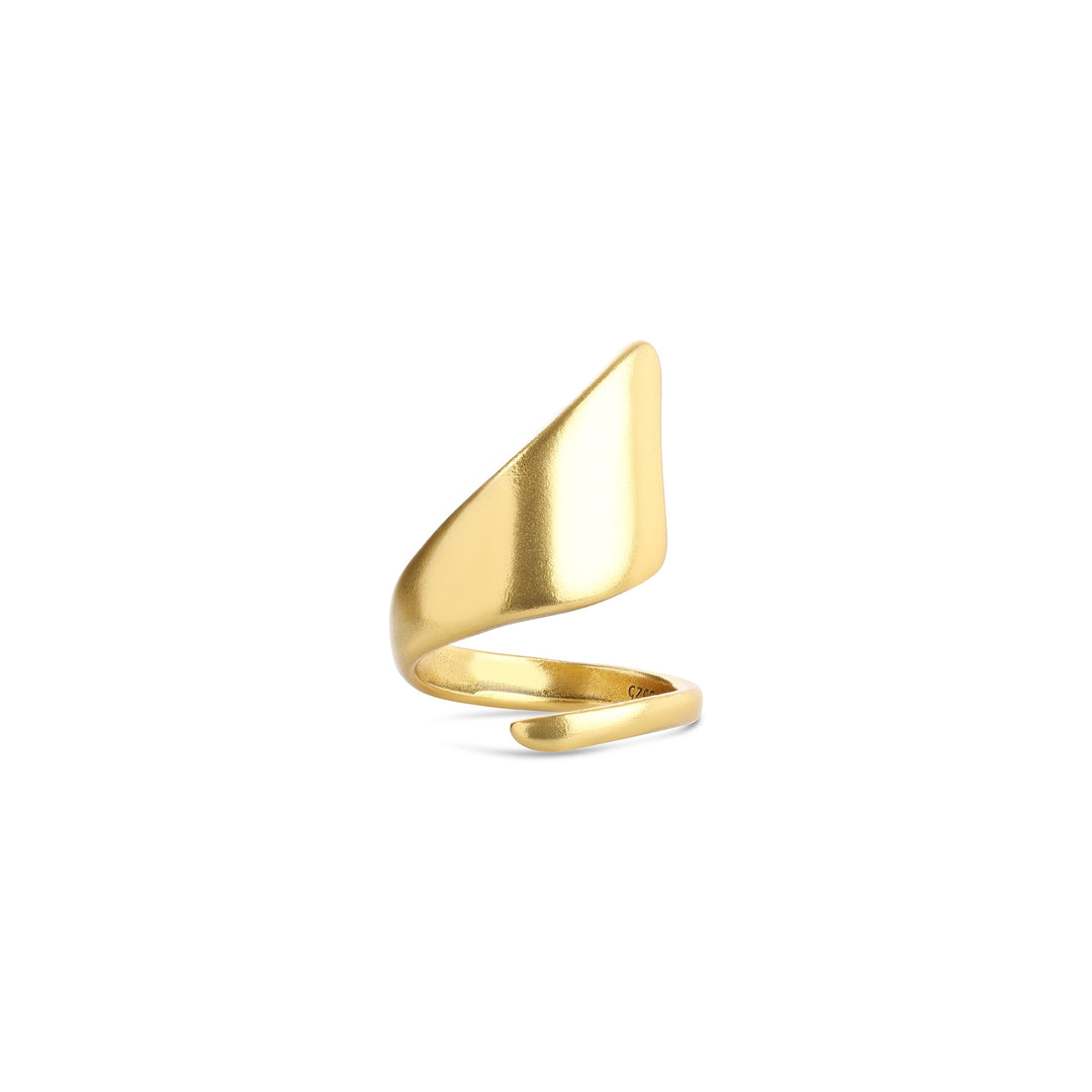 Ban - Anello avvolgente scultoreo in acciaio inox
