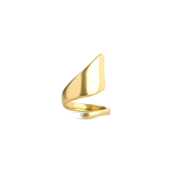 Ban - Anello avvolgente scultoreo in acciaio inox