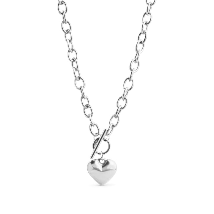 Myra - Collana a cuore in acciaio inox