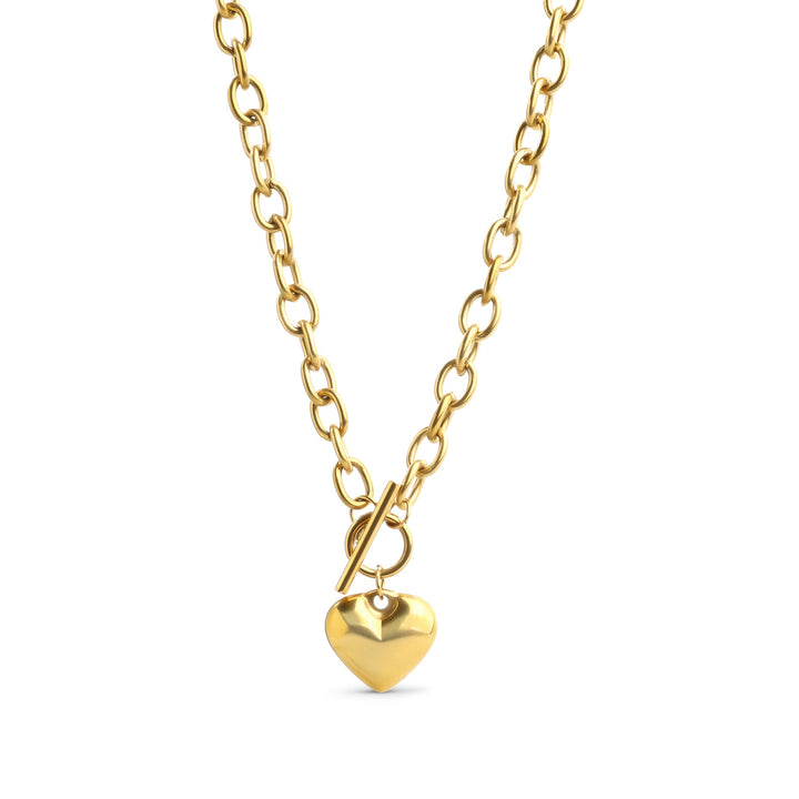 Myra - Collana a cuore in acciaio inox
