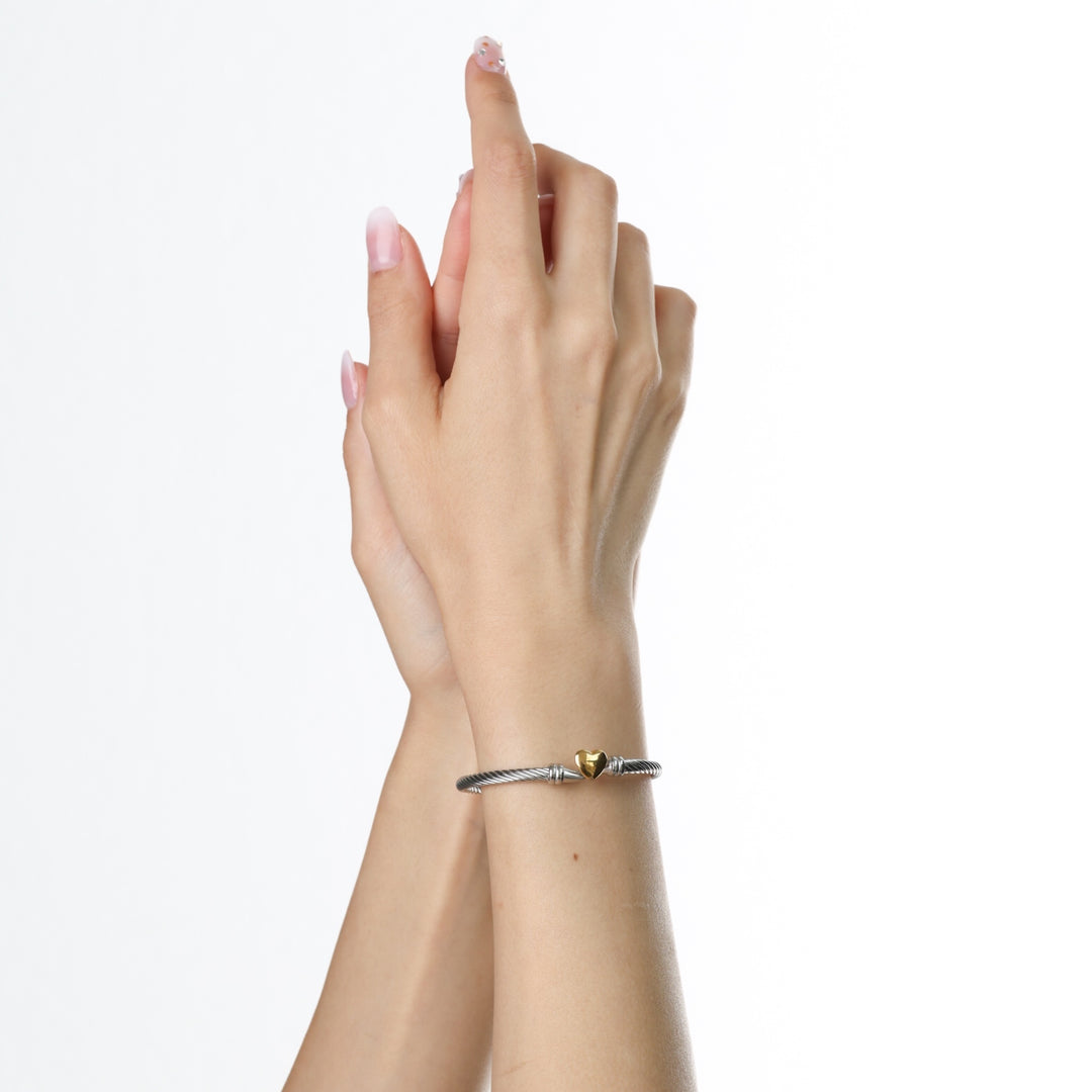 Tuva - Bracciale Cuore in Acciaio Inossidabile