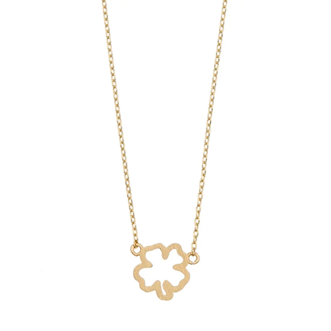 Four Leaf Clover Necklace Gold