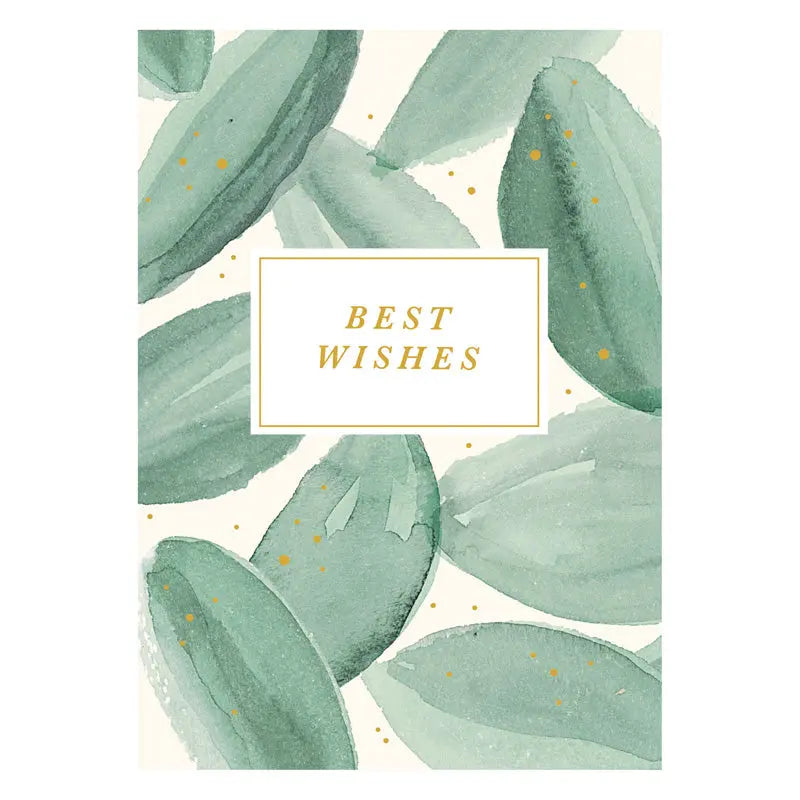 Best Wishes Water Color Postcard