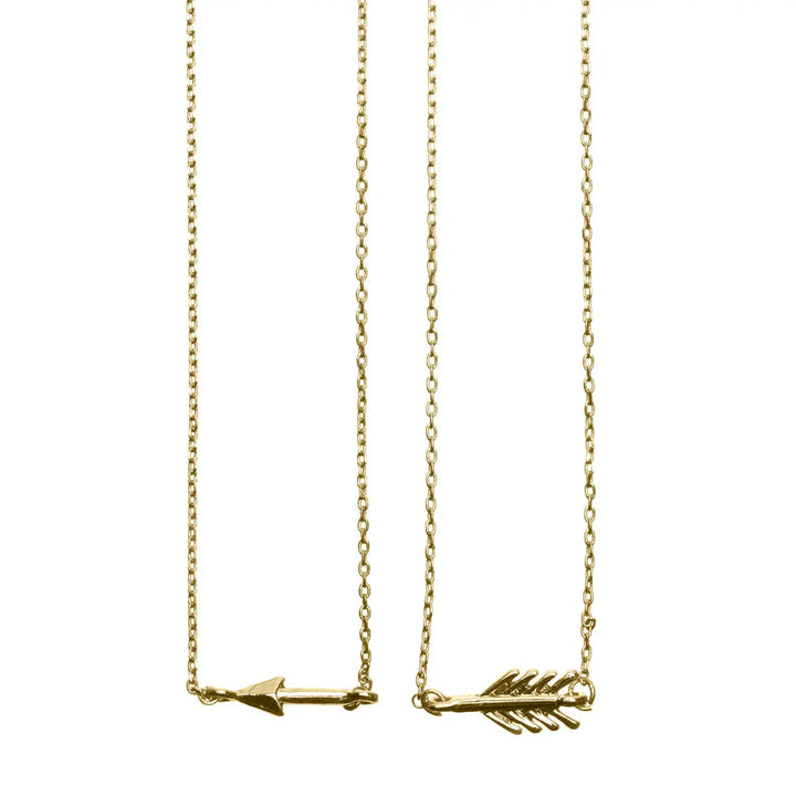 Best Friend Arrow Necklaces Gold