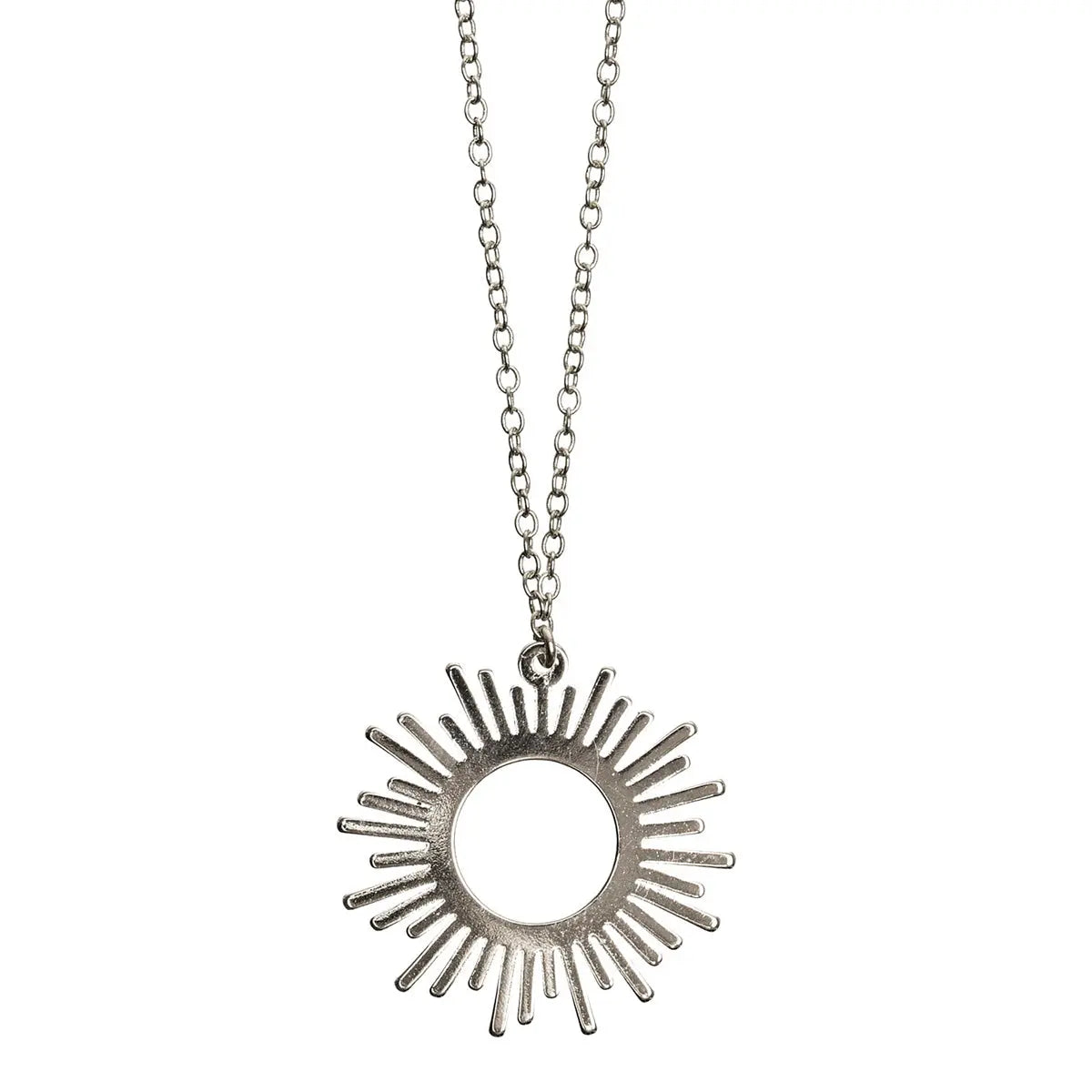 Long Necklace Sun Silver