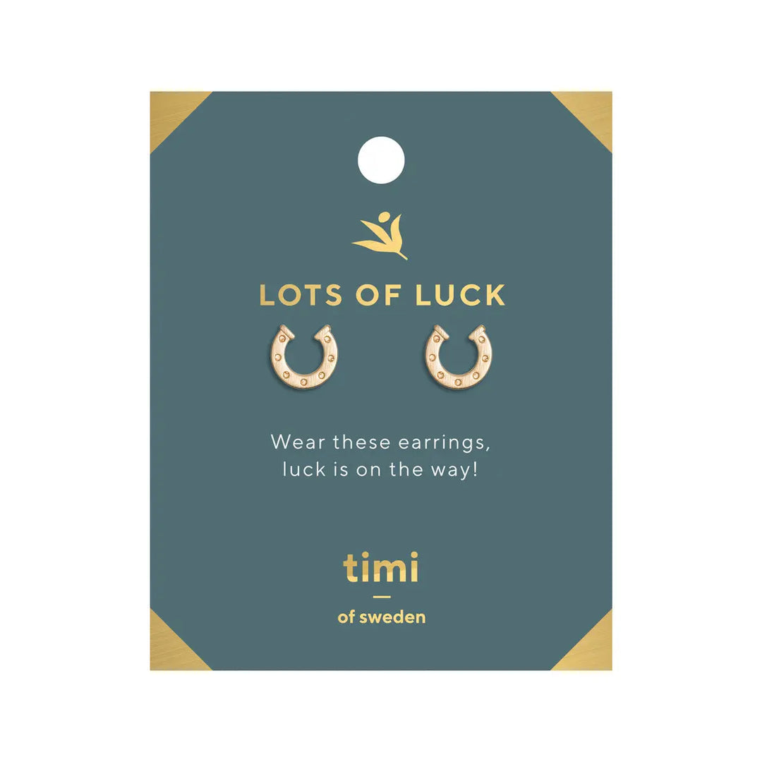 Lots of Luck Horse shoe Earrings Gold