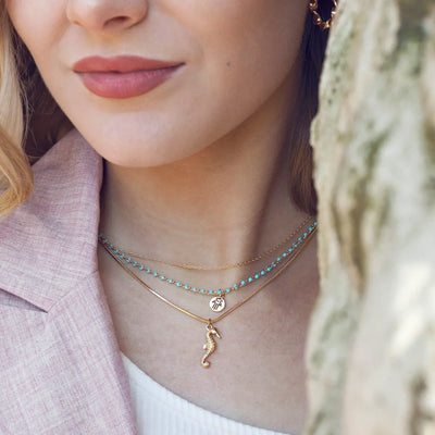 collana di palline turchesi