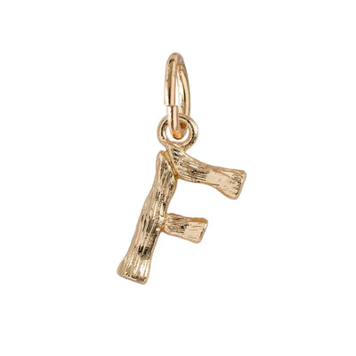 Bamboo letter pendent F