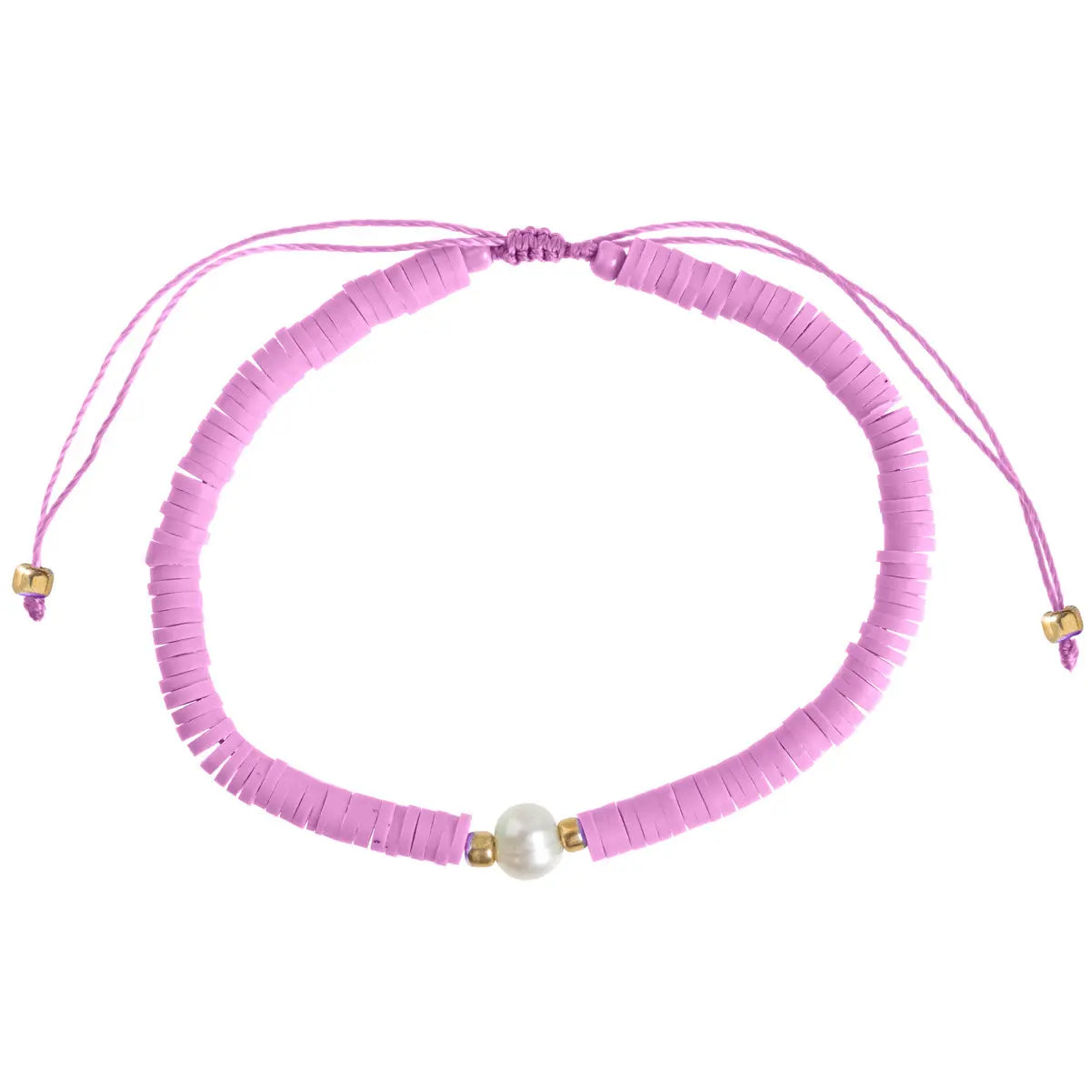 Beach Beads with Pearl Bracelet - Pink