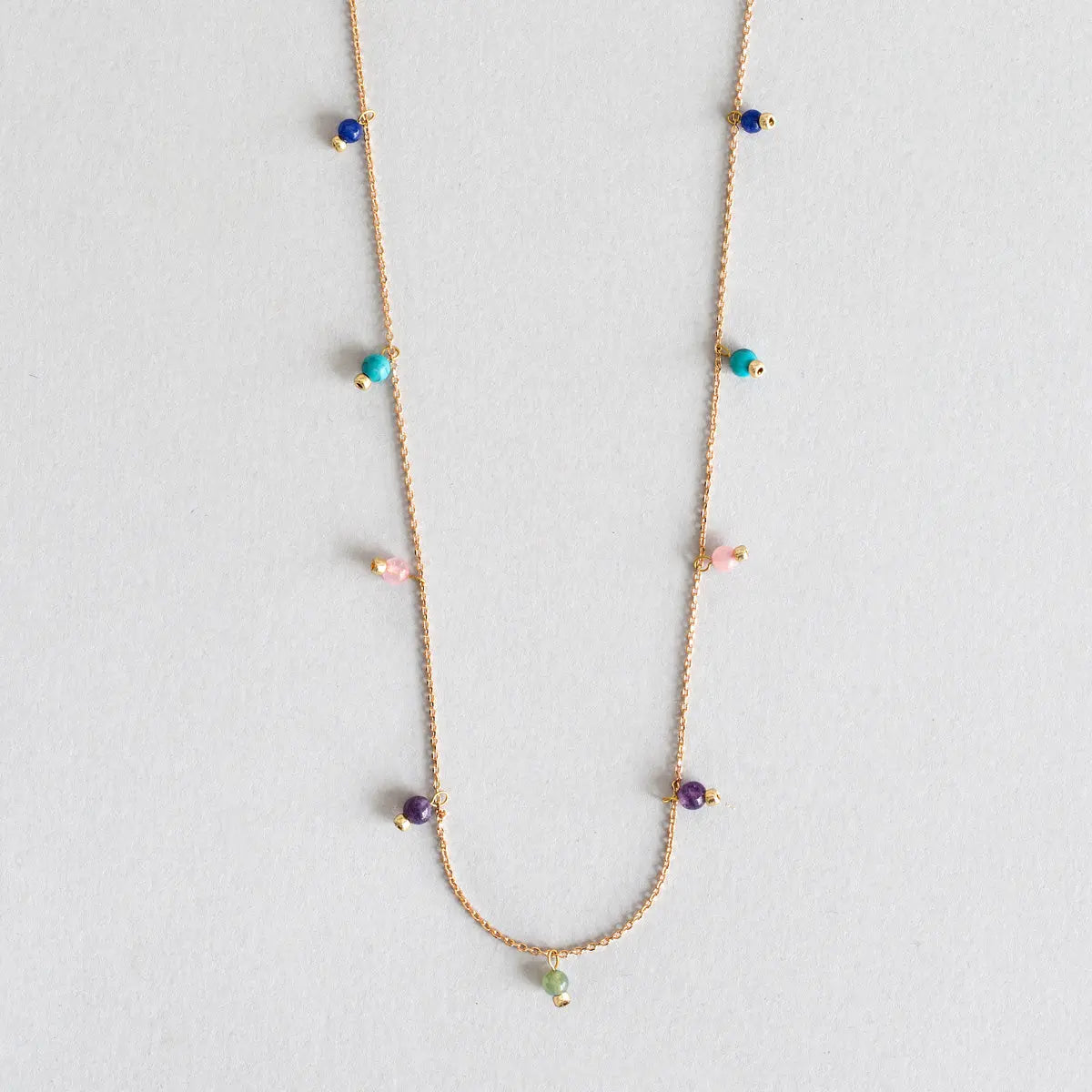 Colorful Precious Stone Necklace