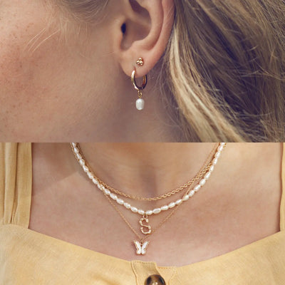 Collana perla personalizzata con orecchini perla