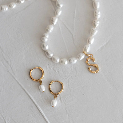 Collana perla personalizzata con orecchini perla