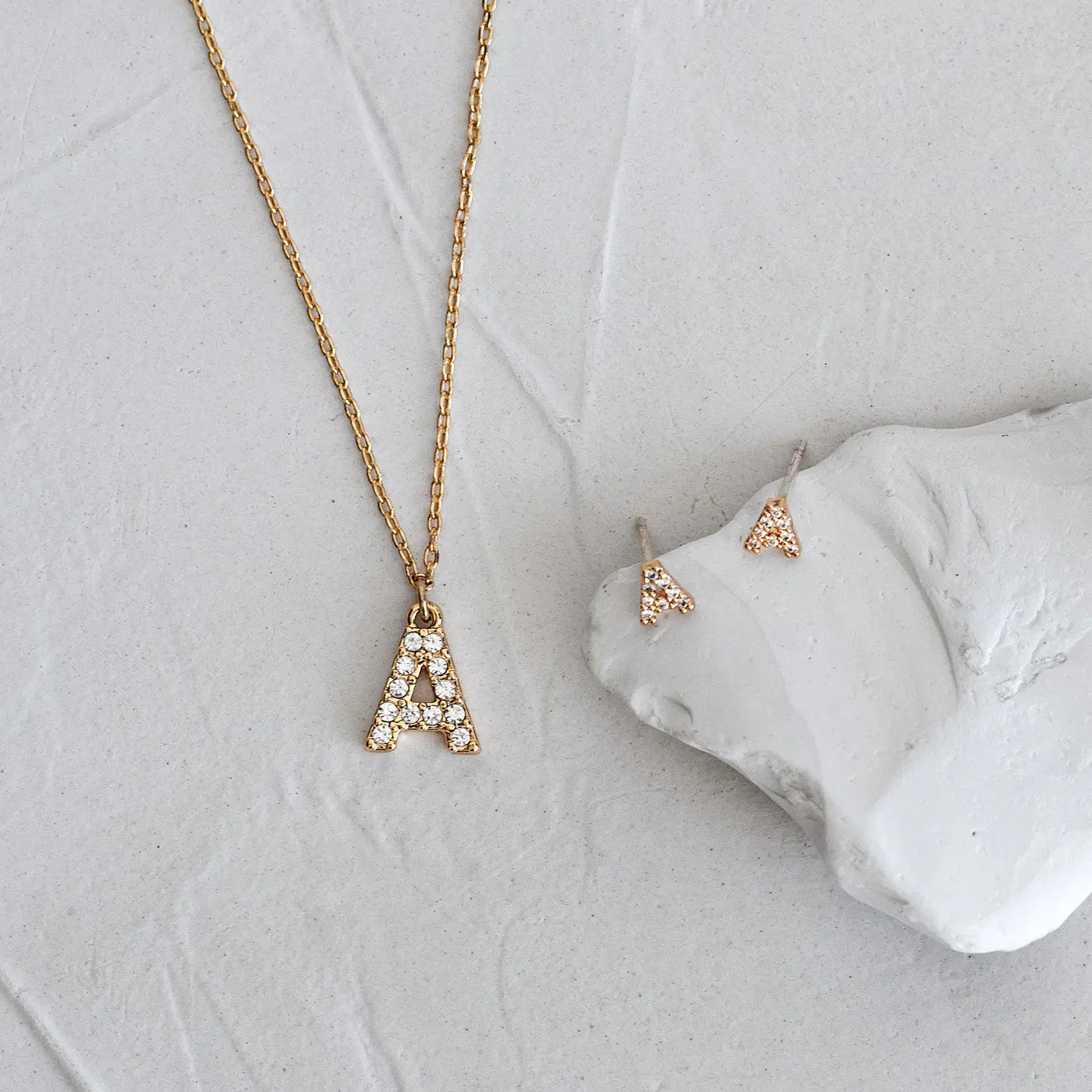 Collana di cristallo personalizzata e set di orecchio