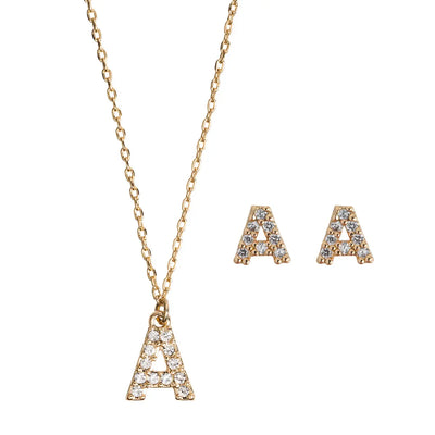 Collana di cristallo personalizzata e set di orecchio