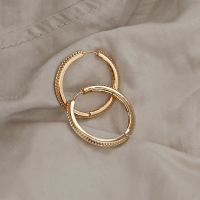 Orecchino a cerchio azteco - Oro