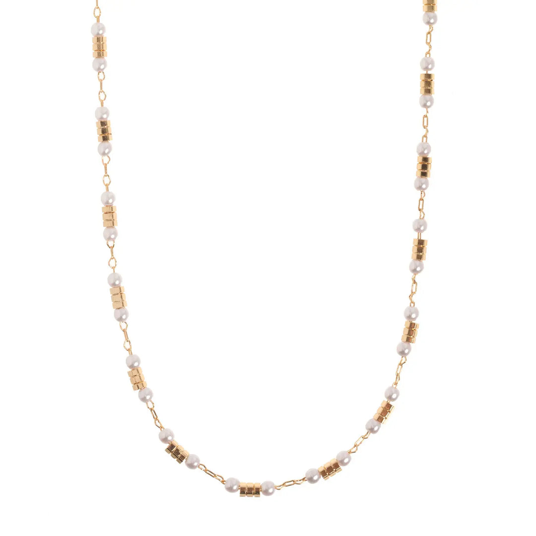 Collana carina con catena di perle