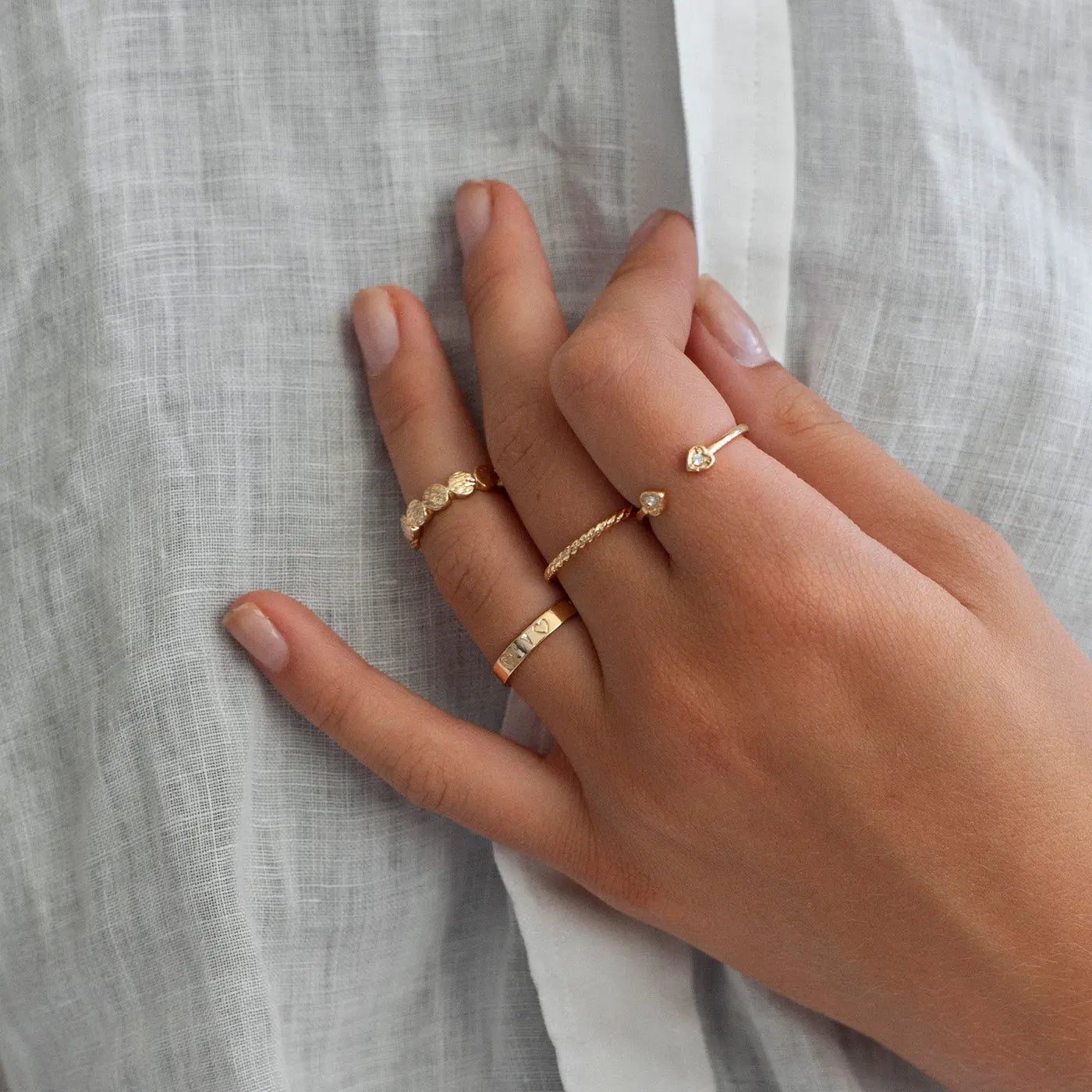 Anello di due cuori