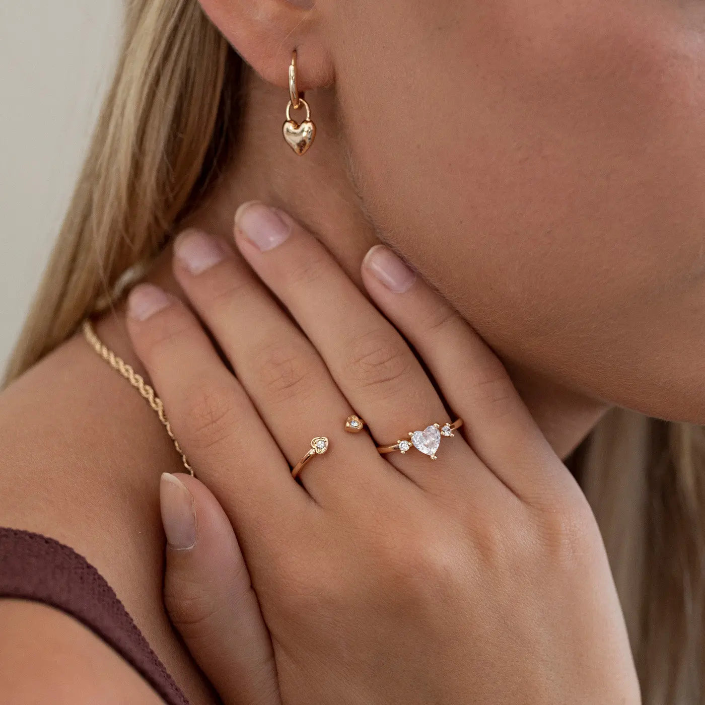 Anello di due cuori