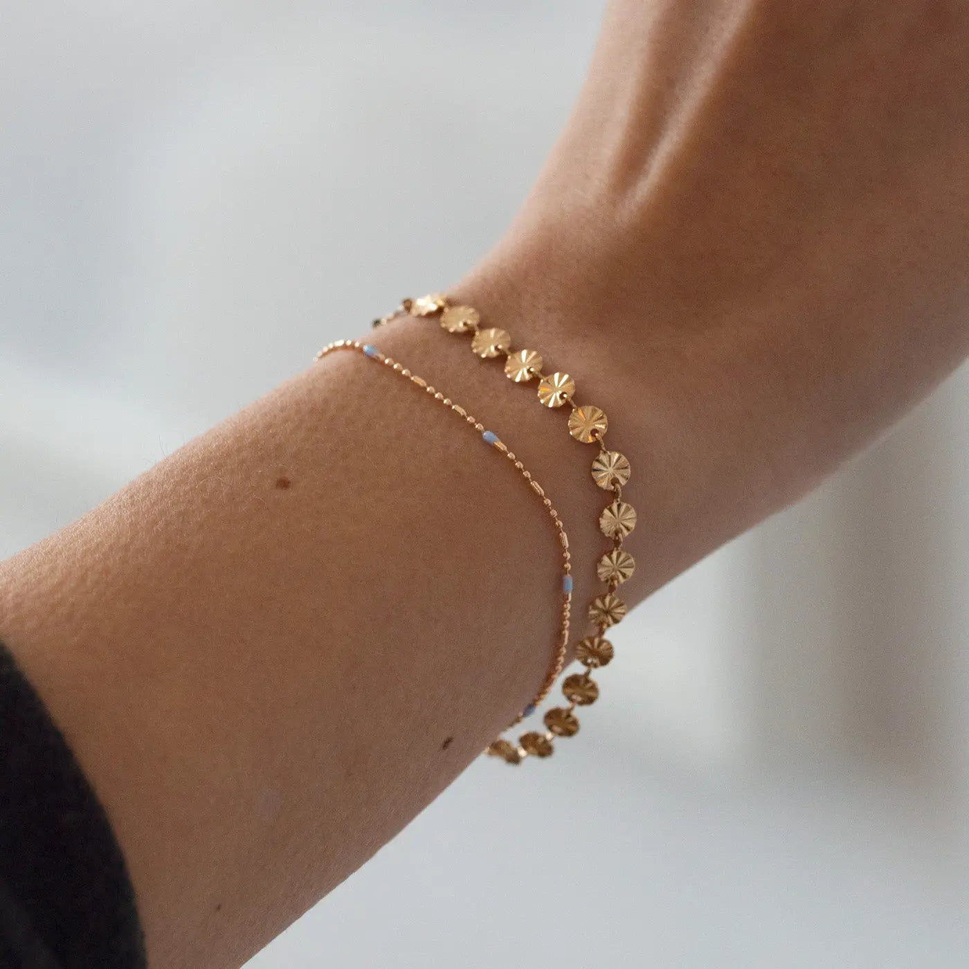 Bracciale piatto sole lucido