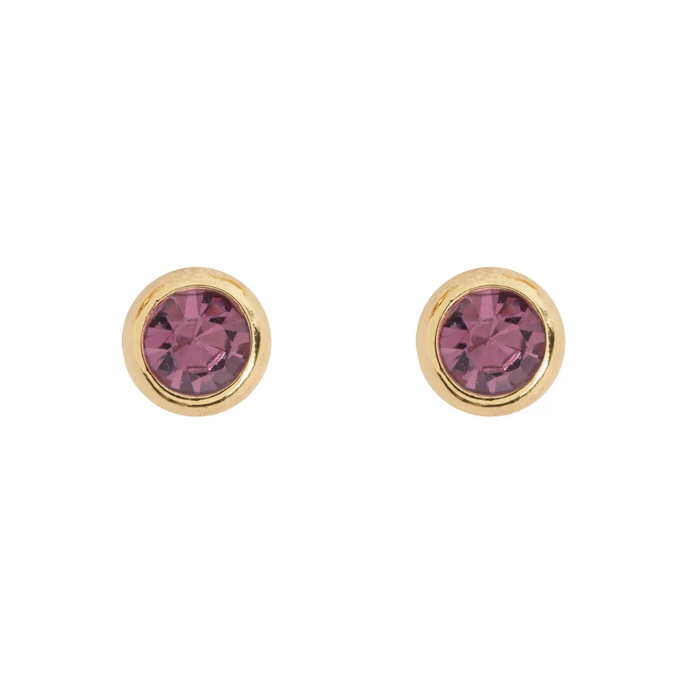 Amelia - Mini orecchini a bottone in cristallo