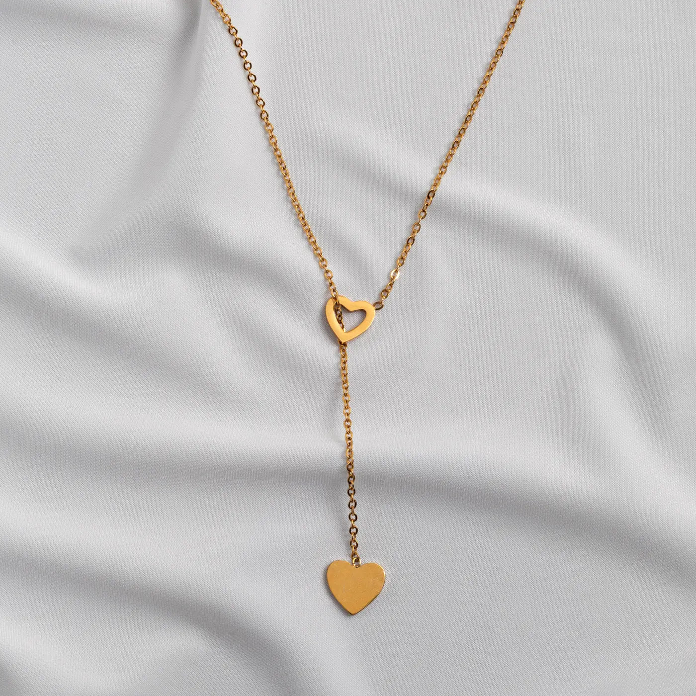 Sally - Heart Lariat Necklace