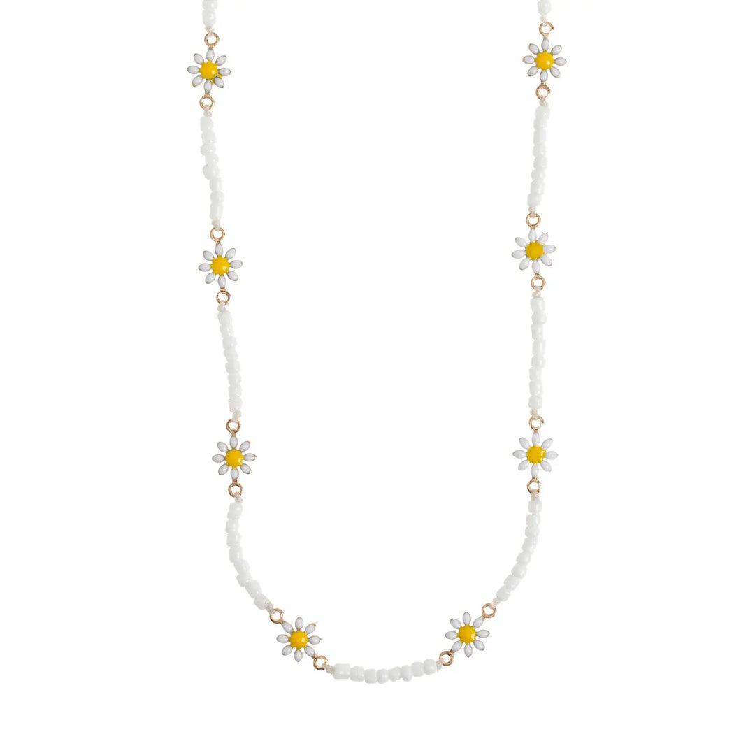 Astrid - Flower Daisy Enamel Necklace