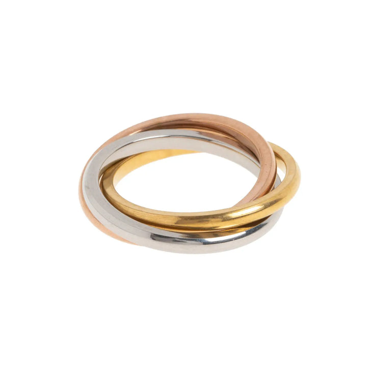 Jules - Anello triplo colore in acciaio inox