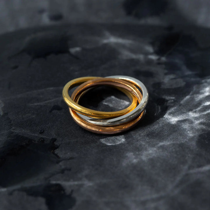 Jules - Anello triplo colore in acciaio inox Timi of Sweden