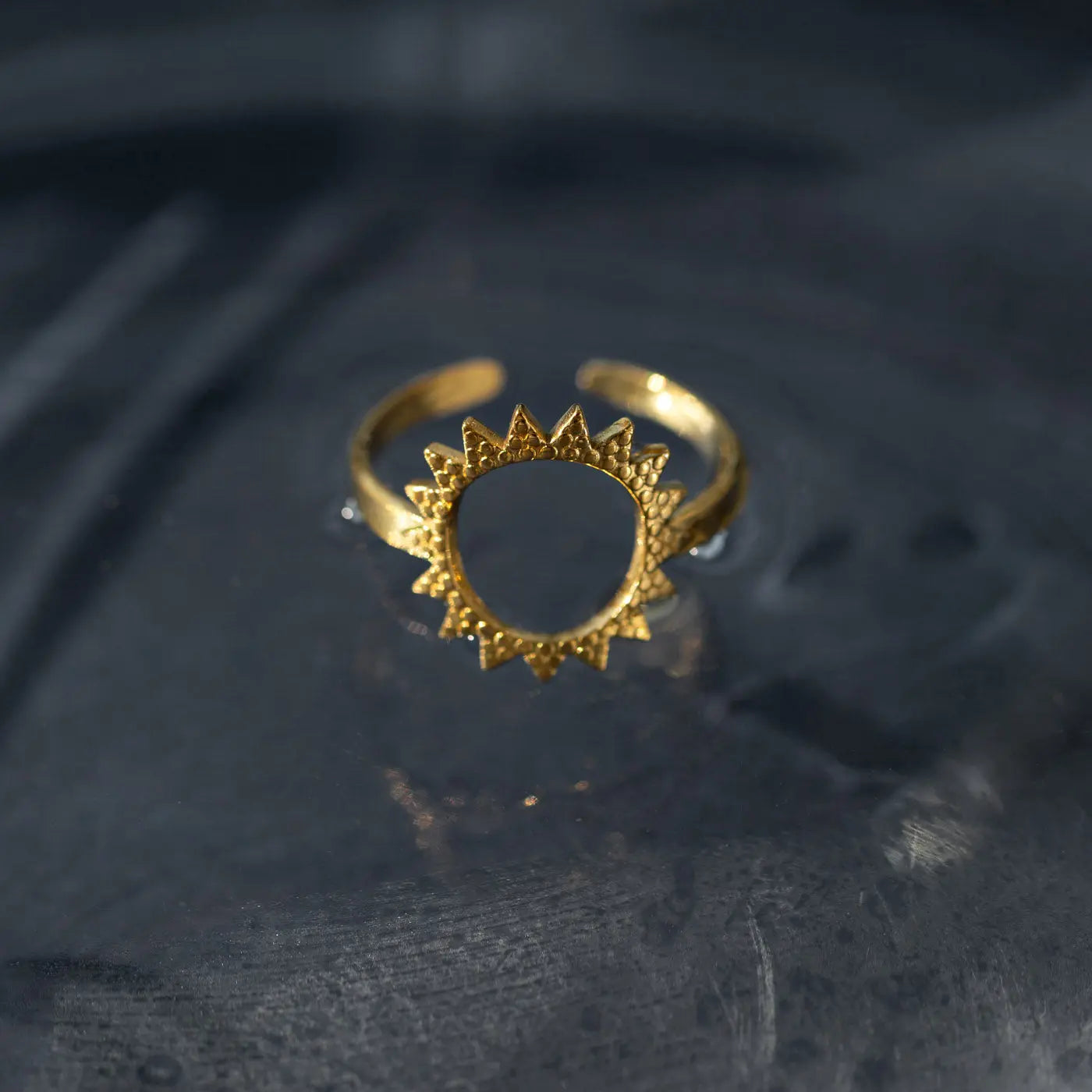 Hailey - Grande anello solare in acciaio inossidabile