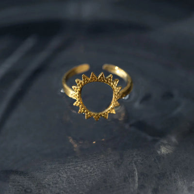 Hailey - Grande anello solare in acciaio inossidabile