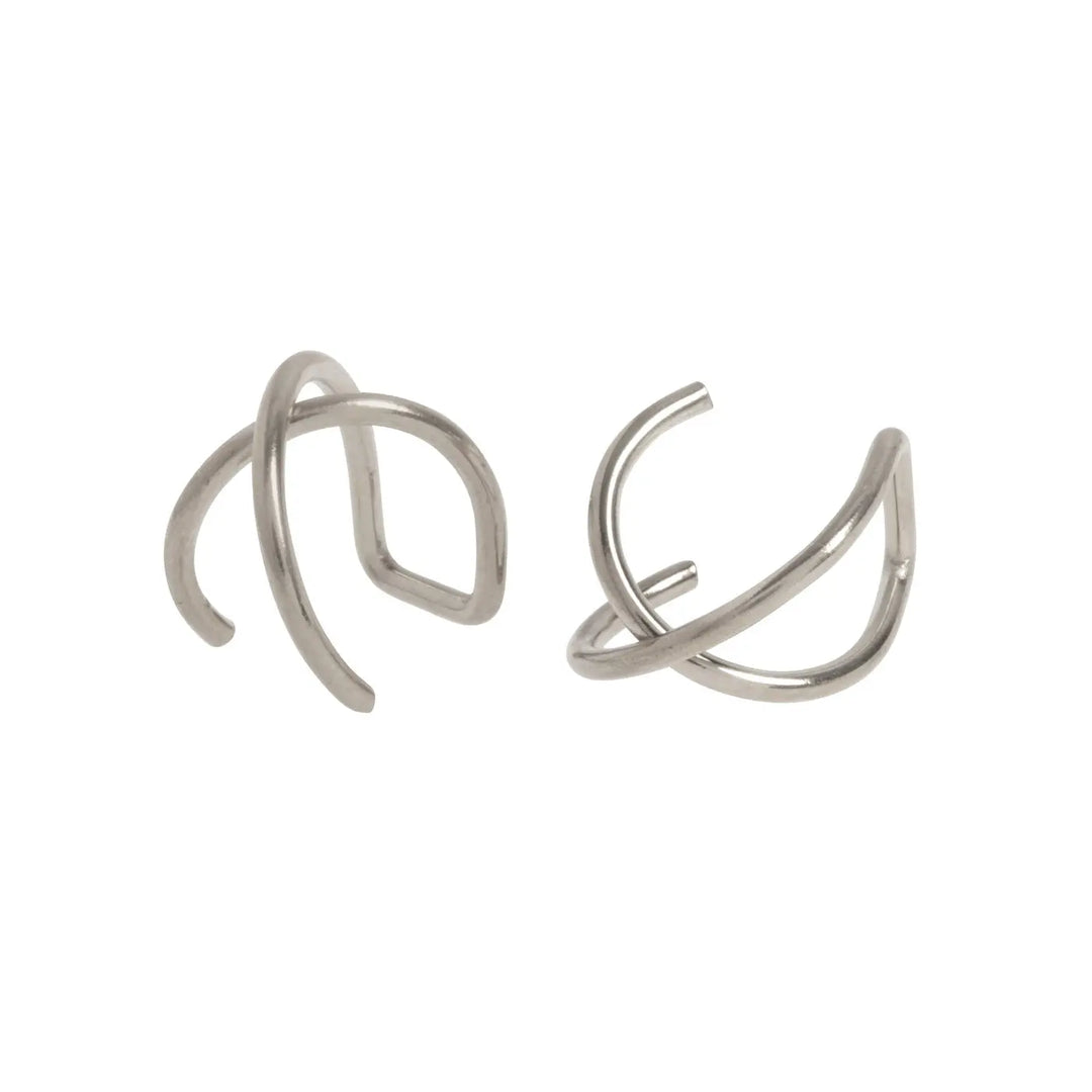 Uli - Crossed Earcuff Stainless Steel