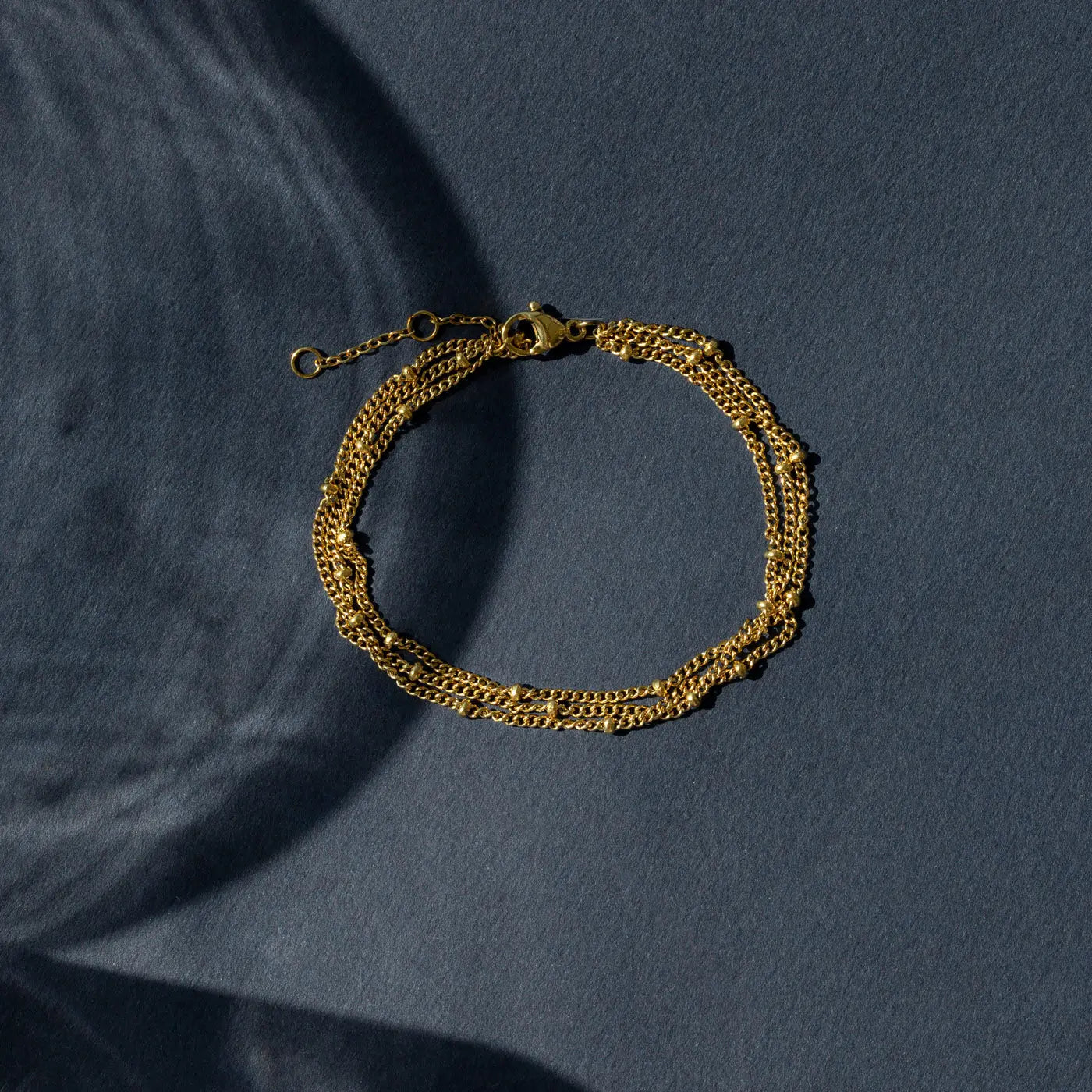 Mika - Bracciale a catena tripla in acciaio inossidabile